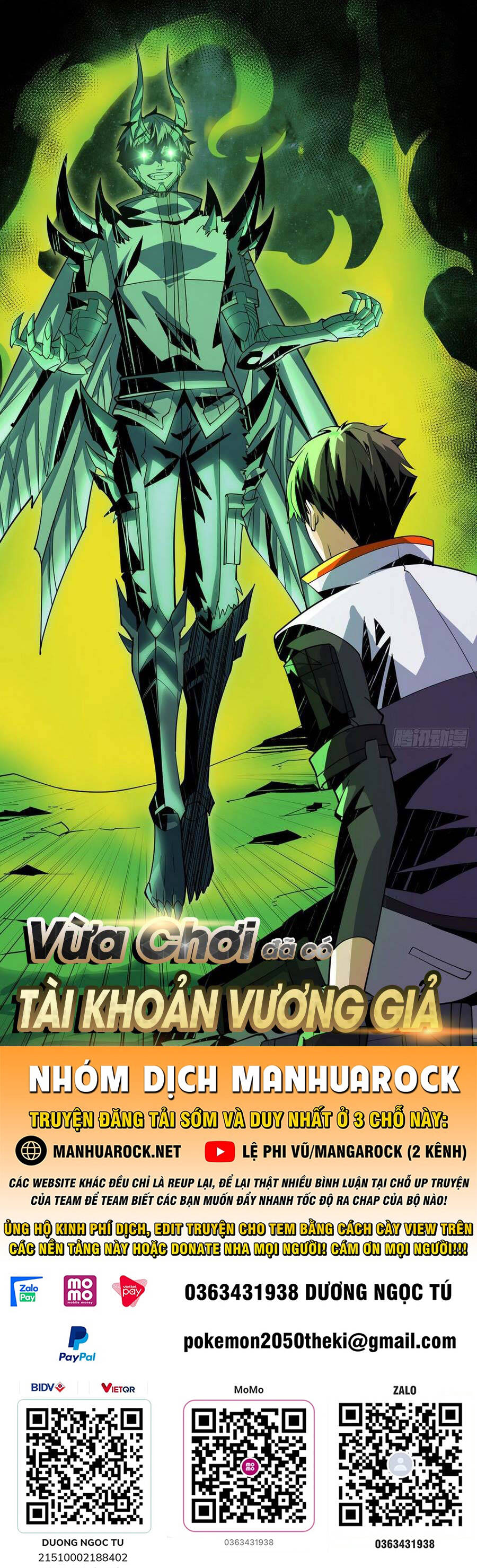 Vừa Chơi Đã Có Tài Khoản Vương Giả Chapter 150 - Trang 0