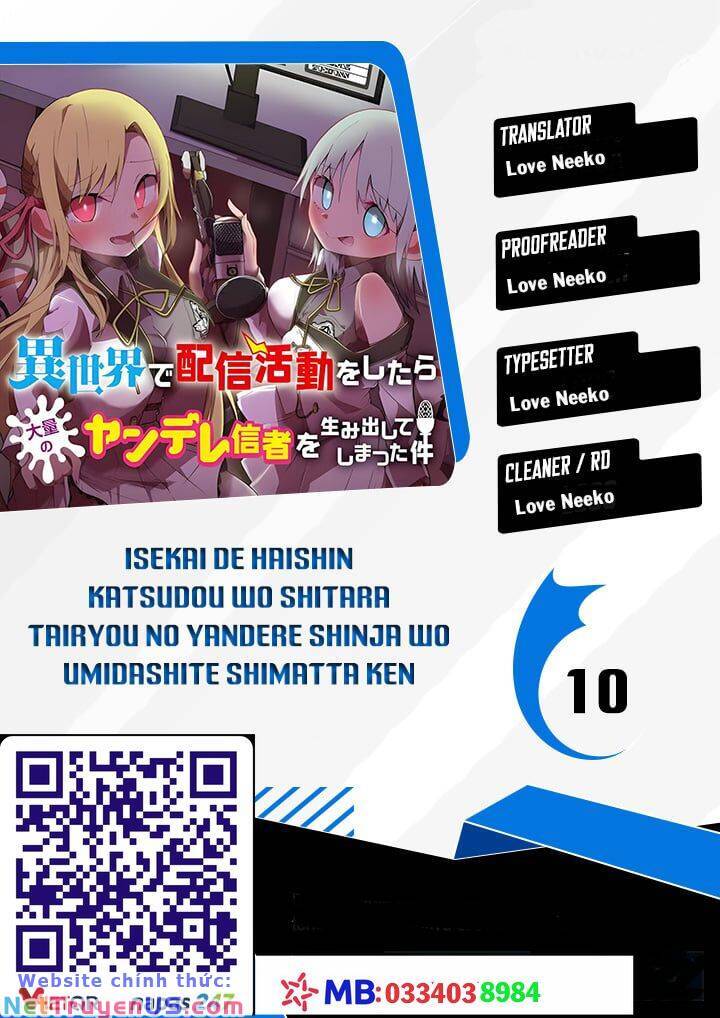 Isekai De Haishin Katsudou Wo Shitara Tairyou No Yandere Shinja Wo Umidashite Shimatta Ken Chapter 10 - Trang 0