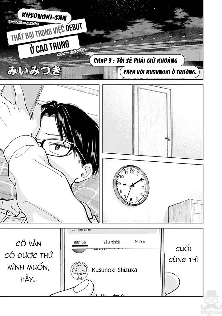 Kusunoki-San Wa Koukou Debut Ni Shippai Shite Iru Chapter 3 - Trang 1