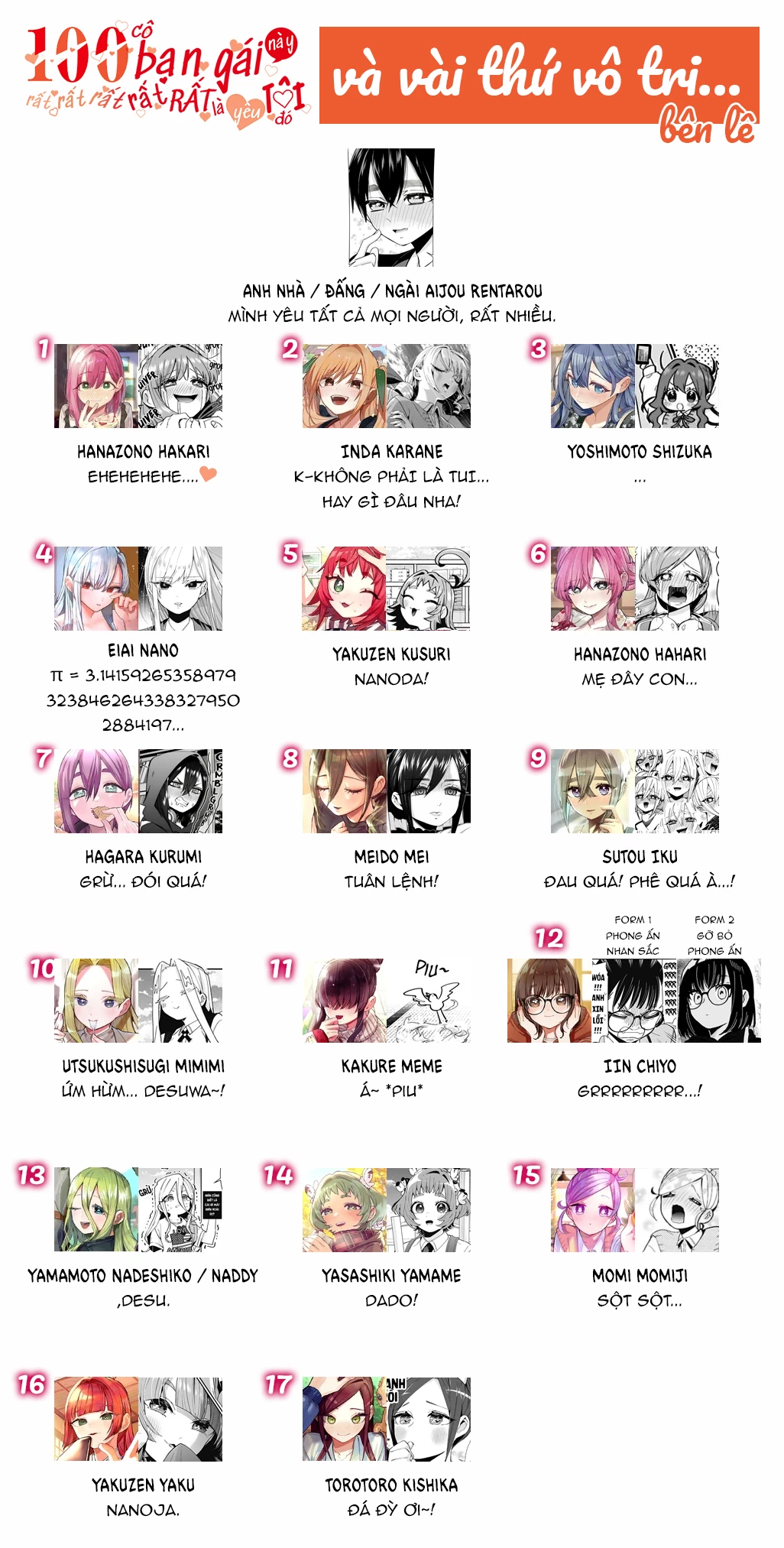 Kimi No Koto Ga Dai Dai Dai Dai Daisuki Na 100-Ri No Kanojo Chapter 110.5 - Trang 0
