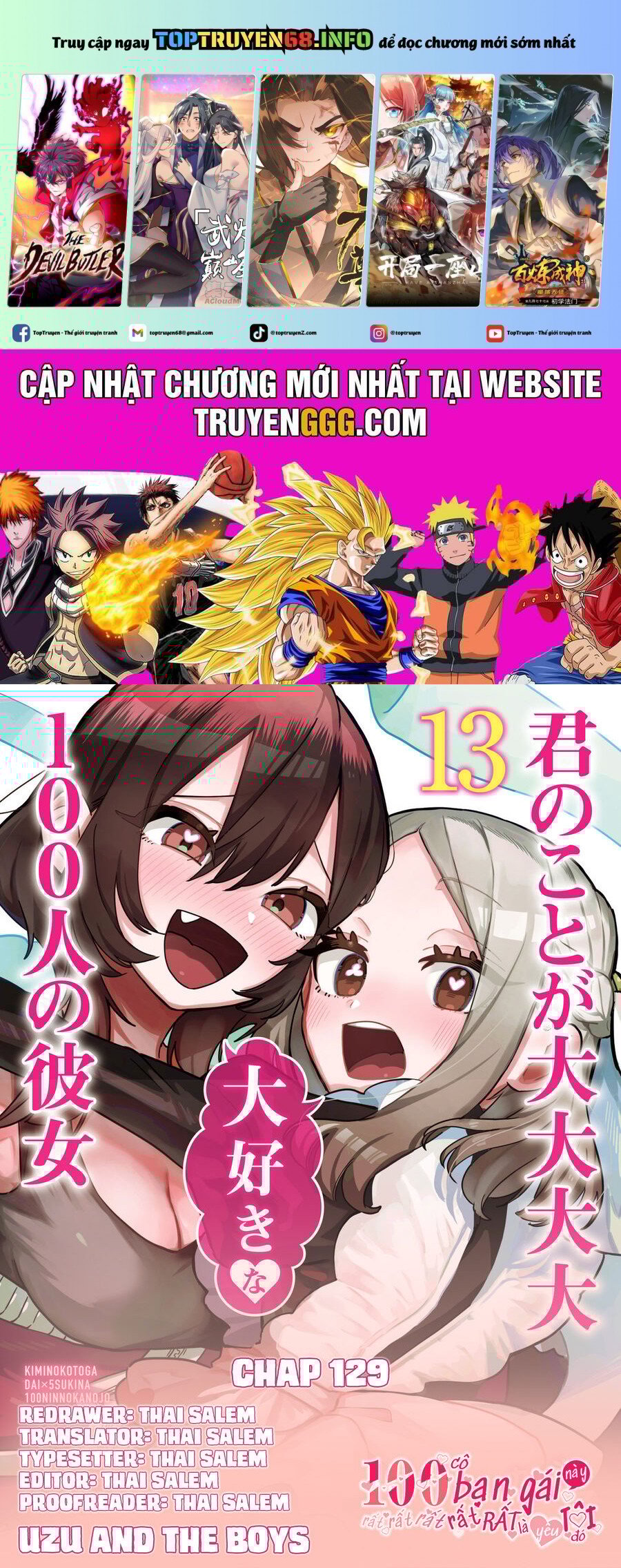 Kimi No Koto Ga Dai Dai Dai Dai Daisuki Na 100-Ri No Kanojo Chapter 129 - Trang 0
