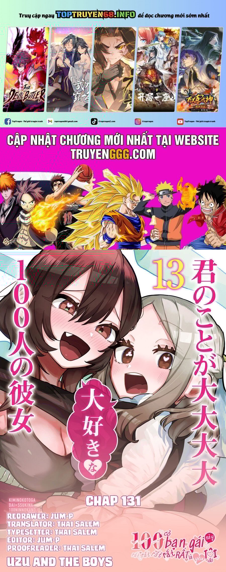 Kimi No Koto Ga Dai Dai Dai Dai Daisuki Na 100-Ri No Kanojo Chapter 131 - Trang 0