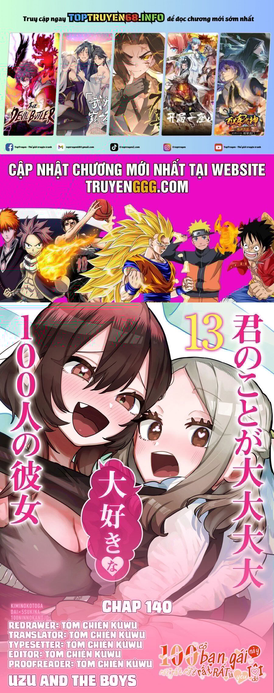 Kimi No Koto Ga Dai Dai Dai Dai Daisuki Na 100-Ri No Kanojo Chapter 140 - Trang 0