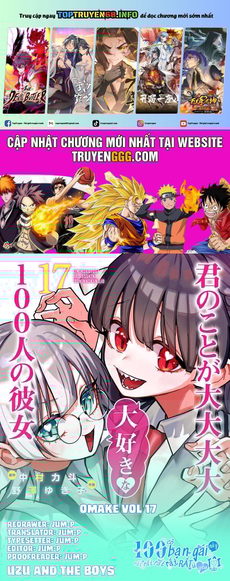 Kimi No Koto Ga Dai Dai Dai Dai Daisuki Na 100-Ri No Kanojo Chapter 149.5 - Trang 0