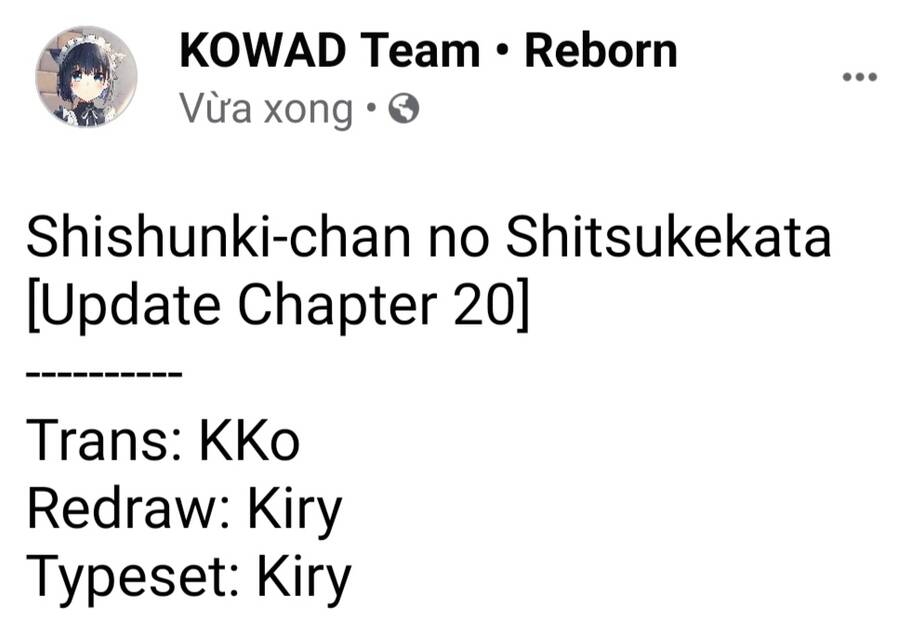 Shishunki-Chan No Shitsukekata Chapter 20 - Trang 0