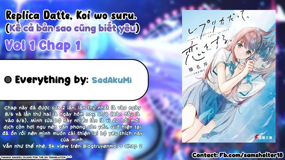Kể Cả Bản Sao Cũng Biết Yêu Chapter 1 - Trang 0