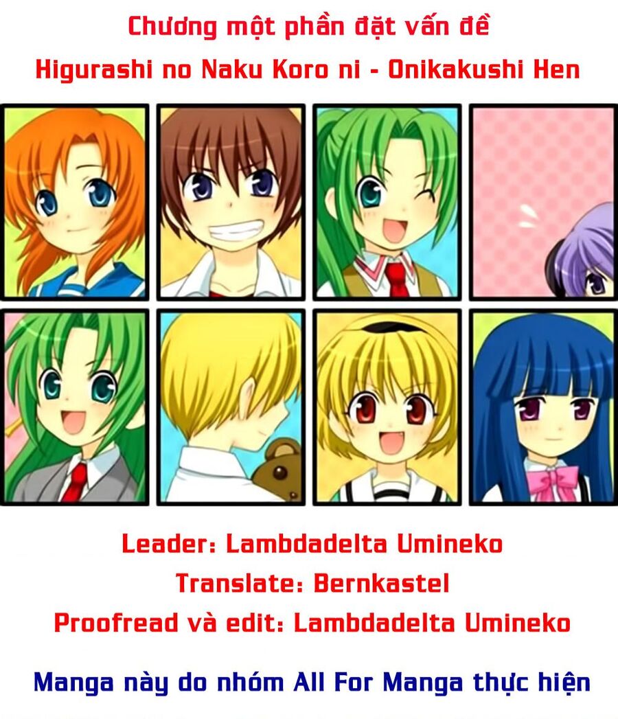 Higurashi No Naku Koro Ni - Onikakushi-Hen Chuong 6 - Trang 0