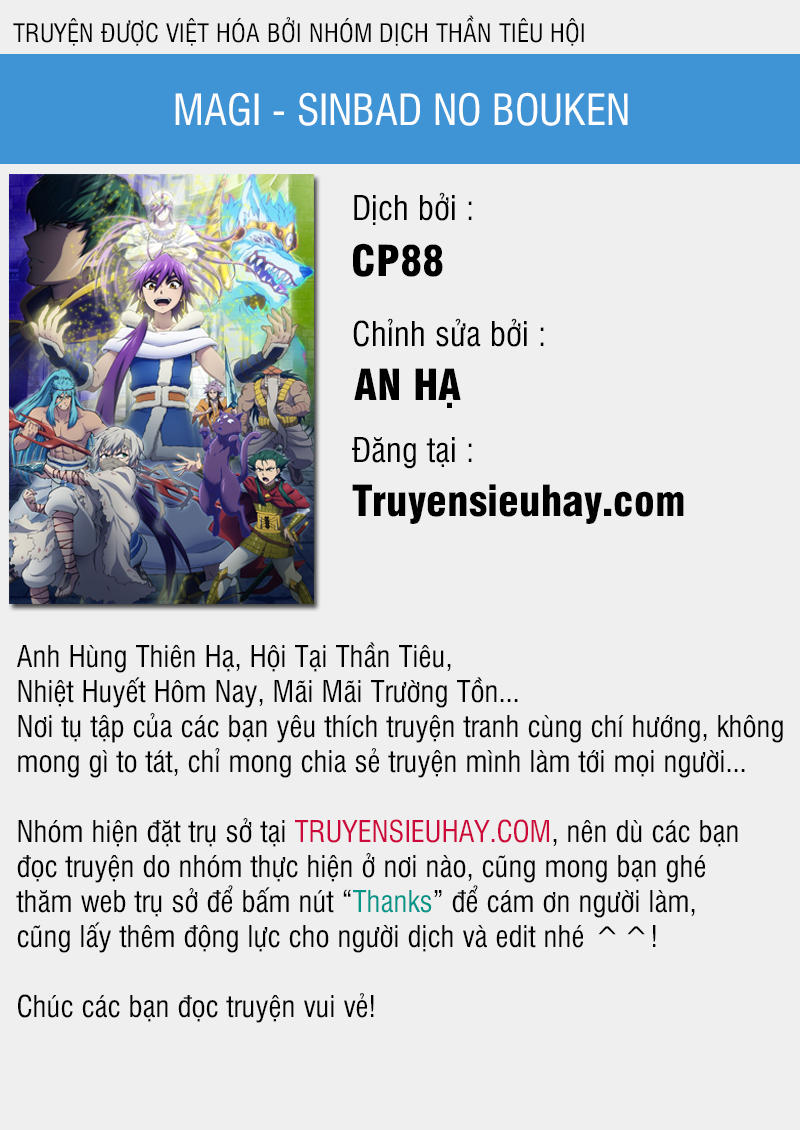 Sinbad No Bouken Chapter 134 - Trang 0
