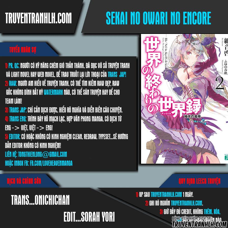 Sekai No Owari No Encore Chapter 15 - Trang 0