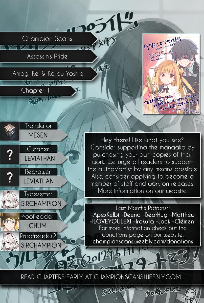 Assassin's Pride Chapter 1 - Trang 0