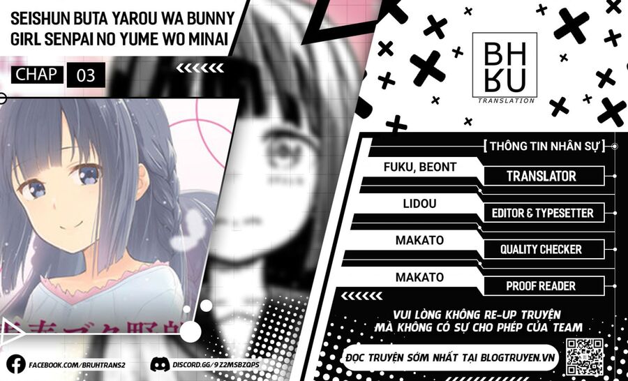 Seishun Buta Yarou Wa Yumemiru Shoujo No Yume Wo Minai Chuong 3 - Trang 0