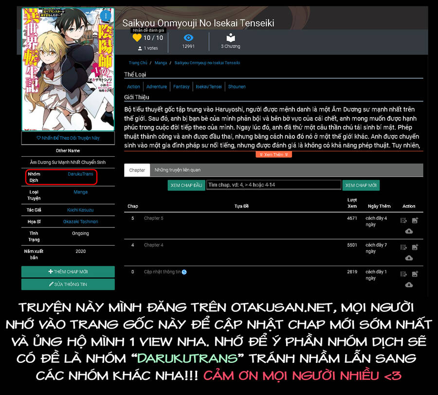 Saikyou Inyoushi No Isekai Tenseiki Chapter 6.1 - Trang 0