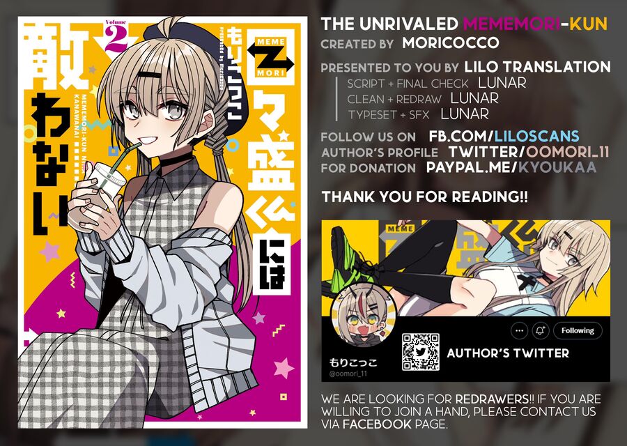 Unparalleled Mememori-Kun Chapter 11 - Trang 0