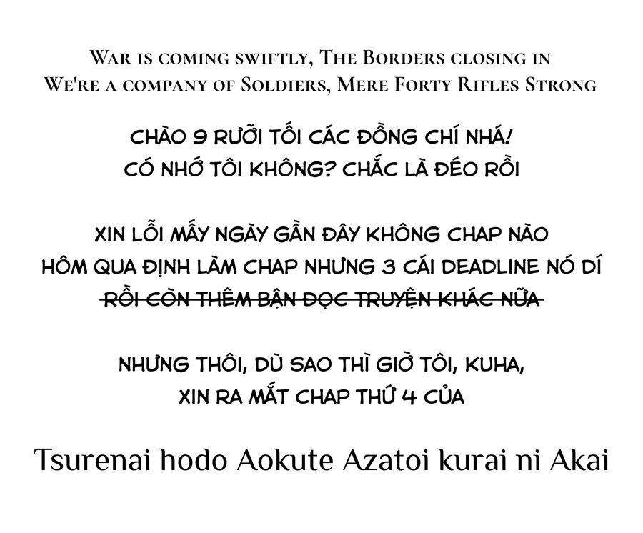 Xanh Của Lạnh Lùng. Đỏ Của Xảo Quyệt. Chapter 4 - Trang 0