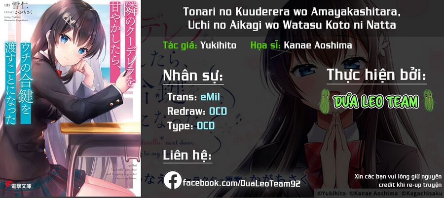 Tonari No Kuuderera O Amayakashitara, Uchi No Aikagi O Watasu Koto Ni Natta Chuong 3 - Trang 0
