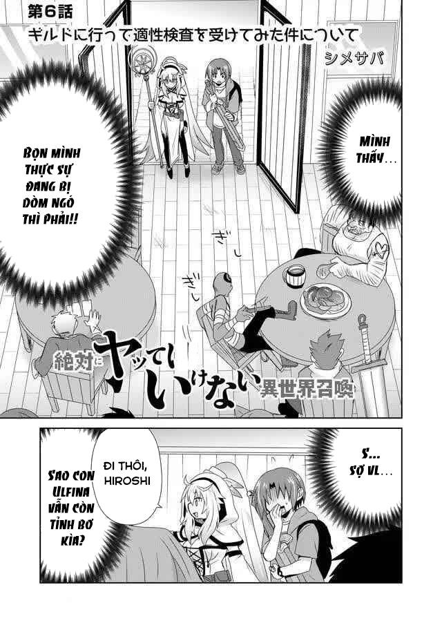 Zettai Ni Yatte Wa Ikenai Isekai Shoukan Chapter 6 - Trang 0