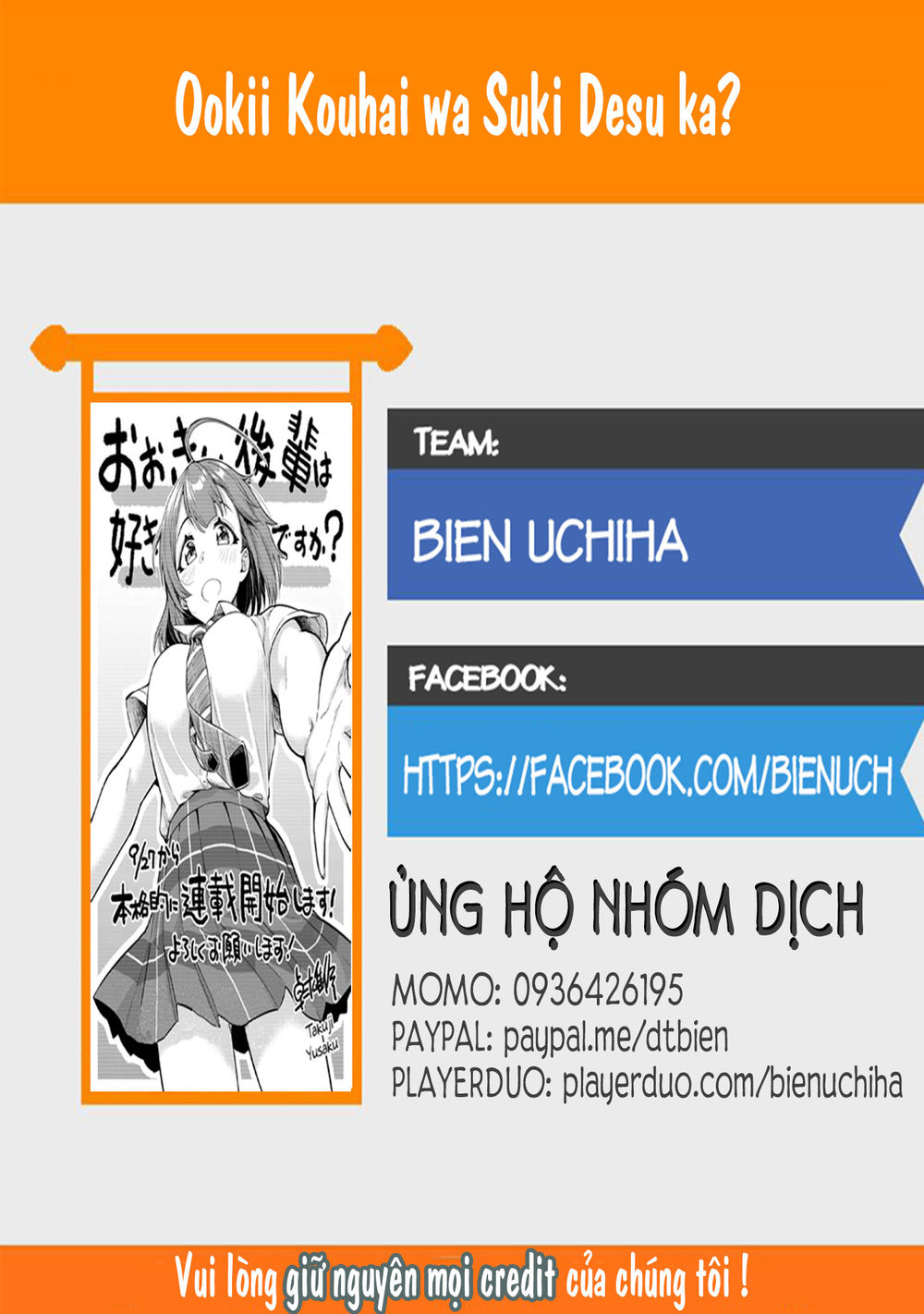 Senpai Có Thích Đàn Em Bb (Big Boobs) Chapter 4 - Trang 0