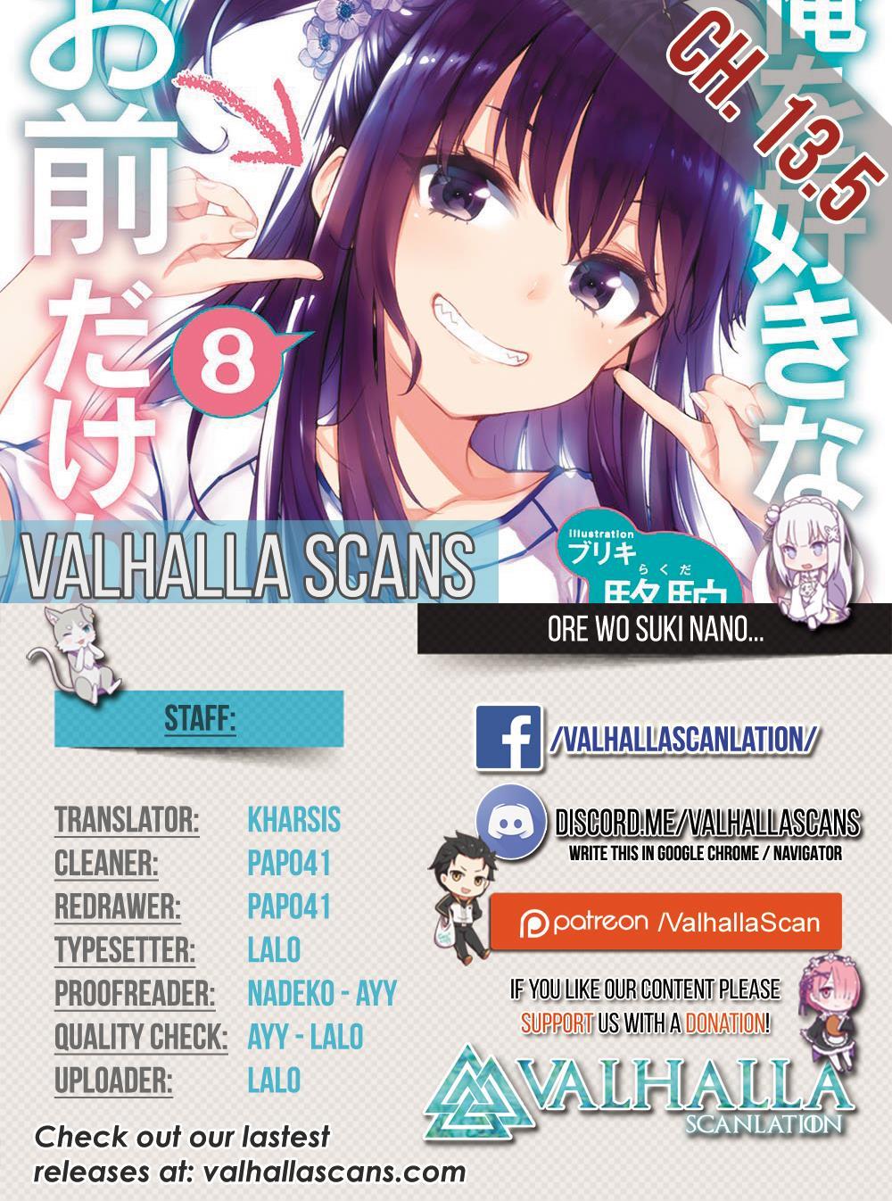 Ore Wo Suki Nano Wa Omae Dake Ka Yo Chapter 13.5 - Trang 1