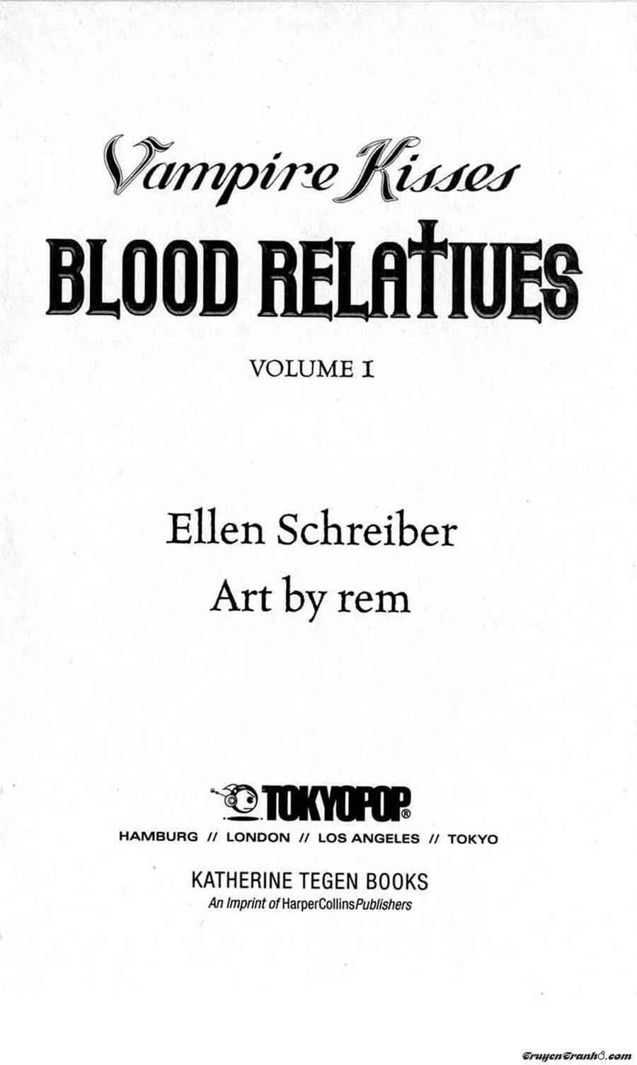 Vampire Kisses: Blood Relatives Chapter 1 - Trang 0