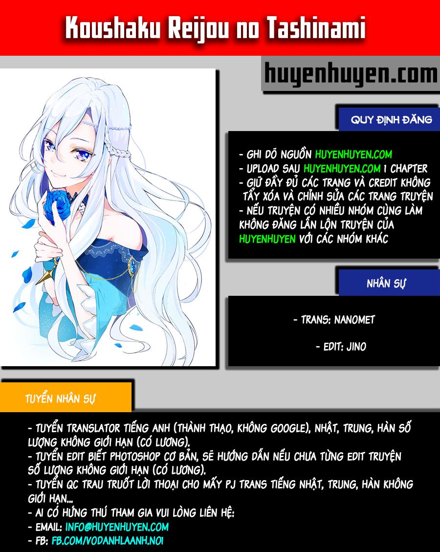 Koushaku Reijou No Tashinami Chapter 2 - Trang 0