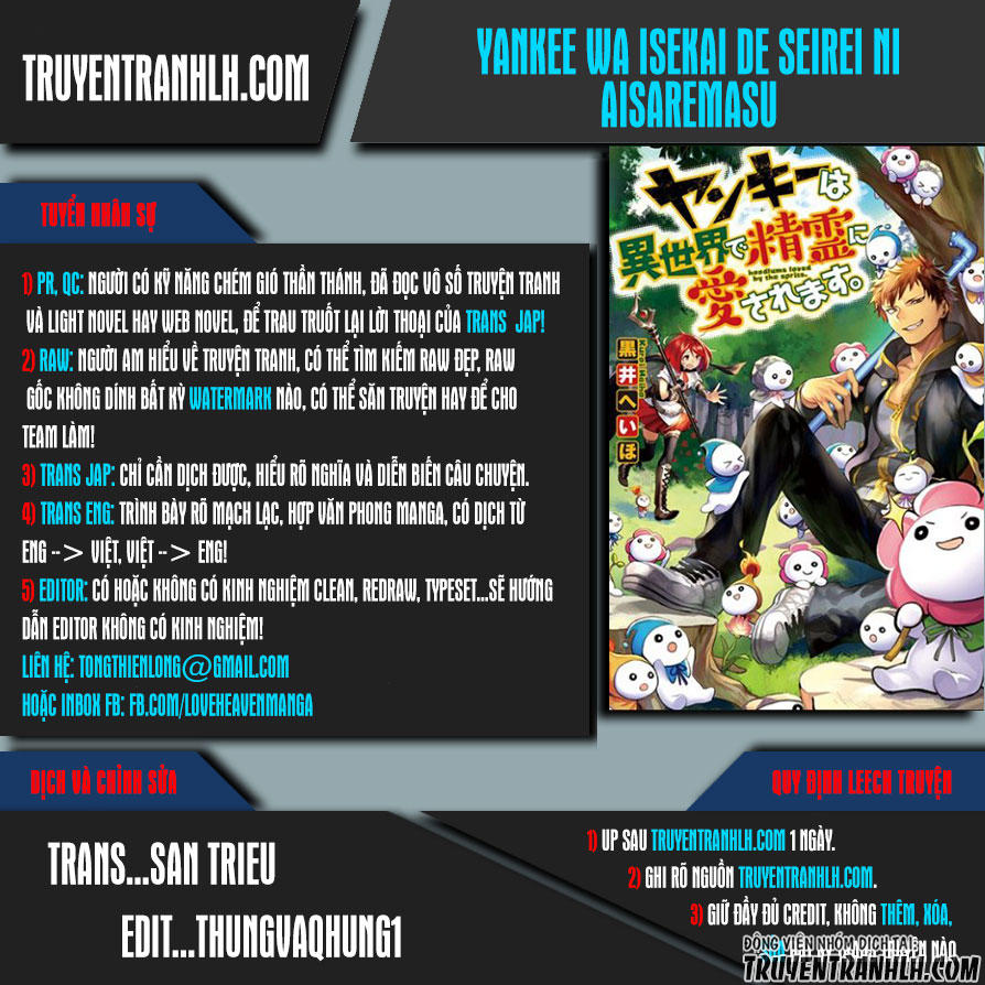 Yankee Wa Isekai De Seirei Ni Aisaremasu Chapter 8 - Trang 0