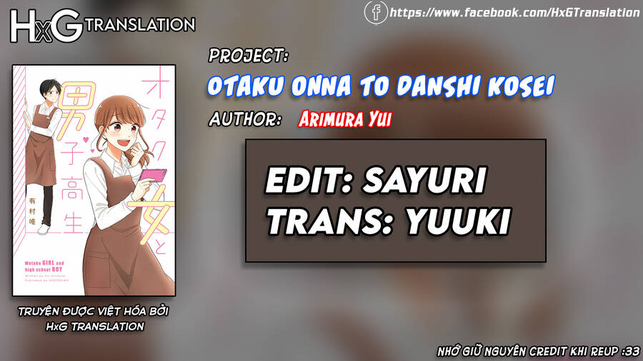 Wotaku Girl And High School Boy Chapter 33 - Trang 1