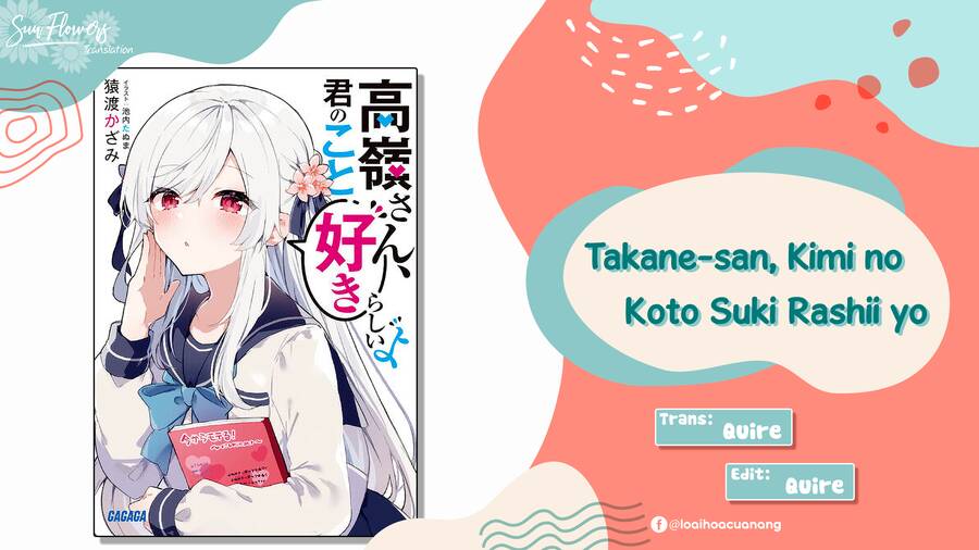 Takane-San, Kimi No Koto Sukirashii Yo Chapter 1.1 - Trang 0