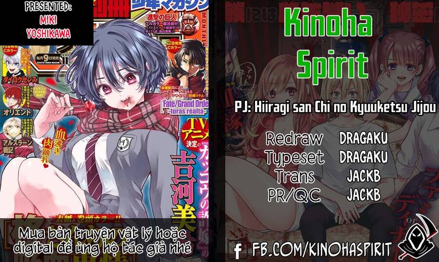 Hiiragi-San Chi No Kyuuketsu Jijou Chapter 2 - Trang 0