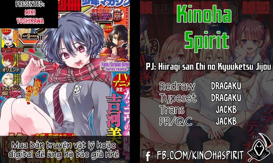Hiiragi-San Chi No Kyuuketsu Jijou Chapter 5 - Trang 0