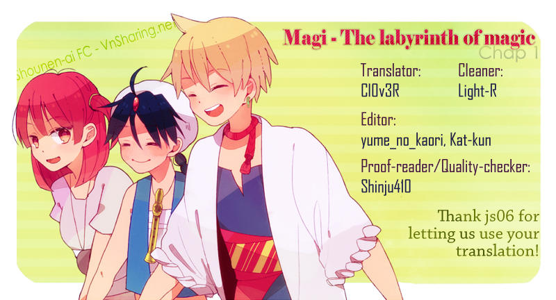 Magi: Bậc Thầy Pháp Thuật Chapter 1 - Trang 0