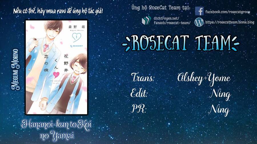 Hananoi-Kun Và Căn Bệnh Tình Yêu Chapter 14 - Trang 0