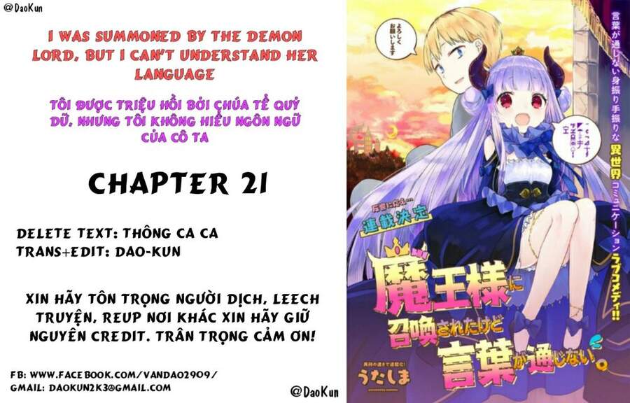 I Was Summoned By The Demon Lord, But I Can't Understand Her Languag Chapter 21 - Trang 0