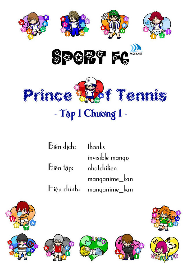 Hoàng Tử Tennis Chapter 1 - Trang 0