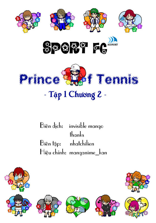 Hoàng Tử Tennis Chapter 2 - Trang 0