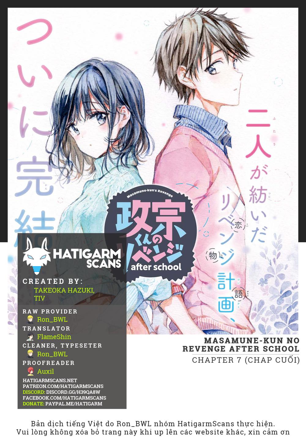 Masamune-Kun No Revenge - After School Chapter 7 - Trang 0