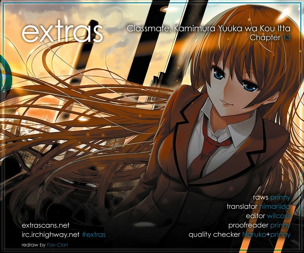Classmate, Kamimura Yuuka Wa Kou Itta Chapter 13 - Trang 0