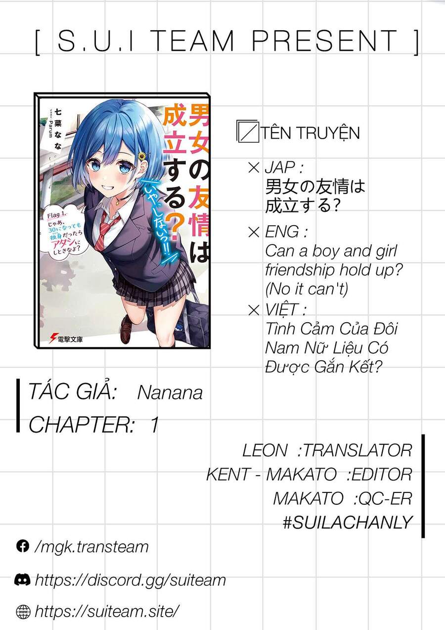 Danjo No Yuujou Wa Seiritsu Suru Chapter 1 - Trang 0