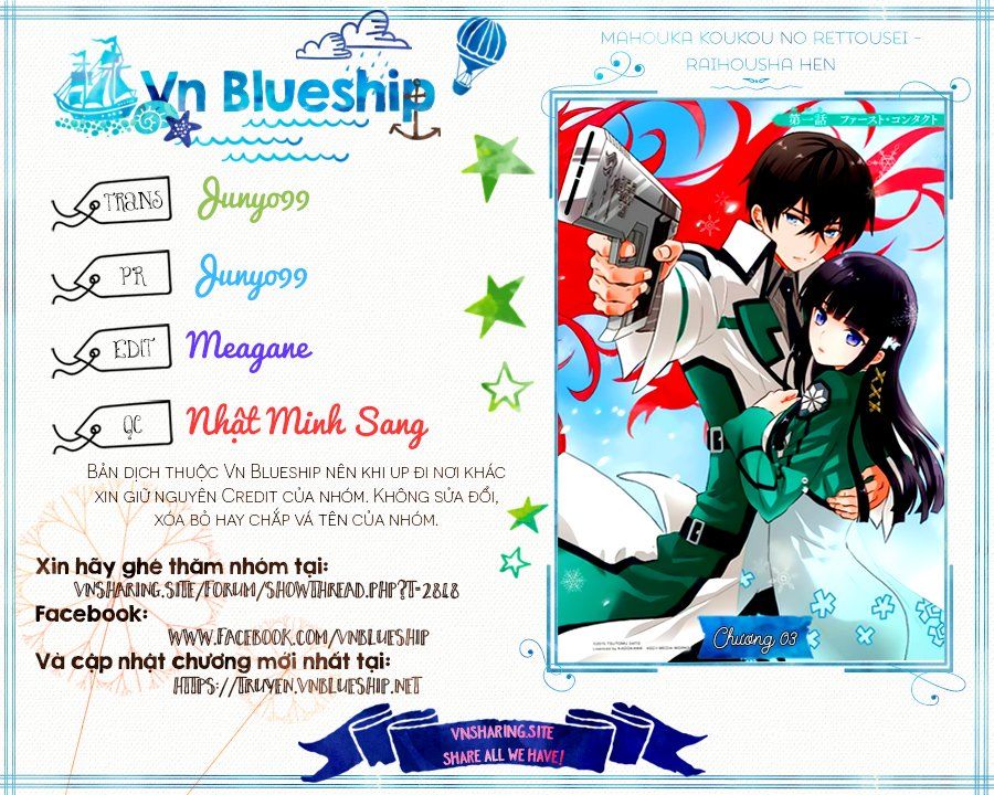 Mahouka Koukou No Rettousei – Raihousha Hen Chapter 3 - Trang 0