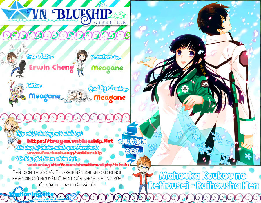 Mahouka Koukou No Rettousei – Raihousha Hen Chapter 8 - Trang 0