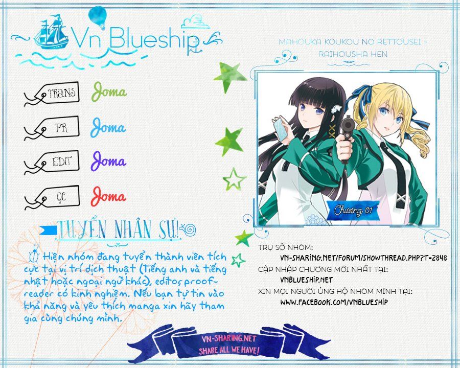 Mahouka Koukou No Rettousei – Raihousha Hen Chapter 1 - Trang 0