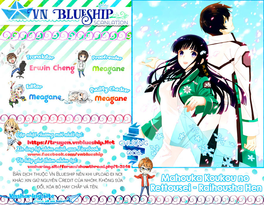 Mahouka Koukou No Rettousei – Raihousha Hen Chapter 6 - Trang 0