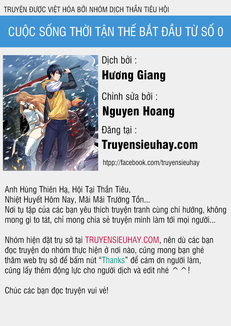 Cuộc Sống Tận Thế Bắt Đầu Từ Số 0 Chapter 0 - Trang 0