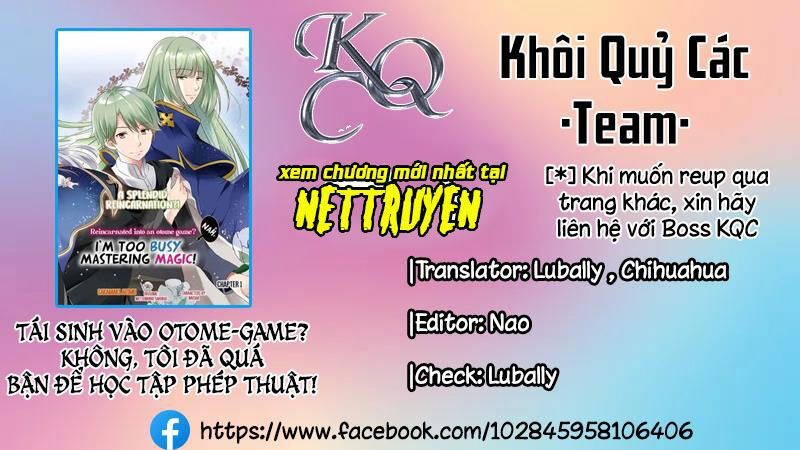 Tái Sinh Vào Otome-Game? Không, Tôi Đã Quá Bận Để Học Tập Phép Thuật! Chapter 4 - Trang 0