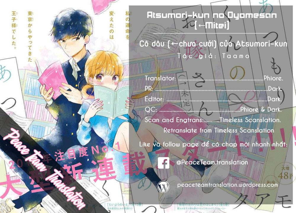 Atsumori-Kun No Oyomesan (←Mitei) Chapter 1 - Trang 0