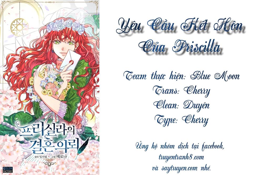 Yêu Cầu Kết Hôn Của Priscilla Chapter 1 - Trang 0
