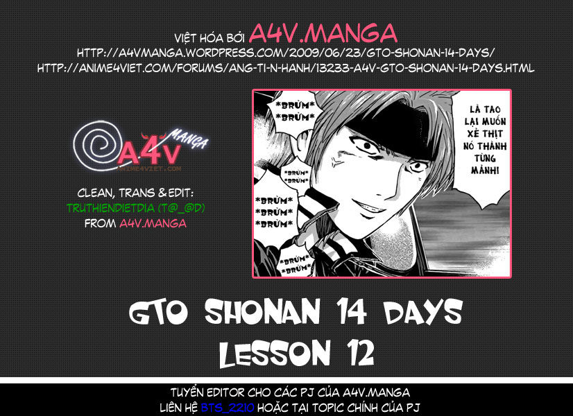 Gto: Shonan 14 Days Chapter 12 - Trang 0