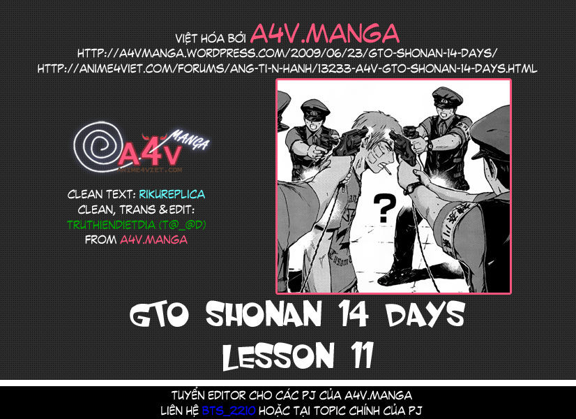 Gto: Shonan 14 Days Chapter 11 - Trang 0