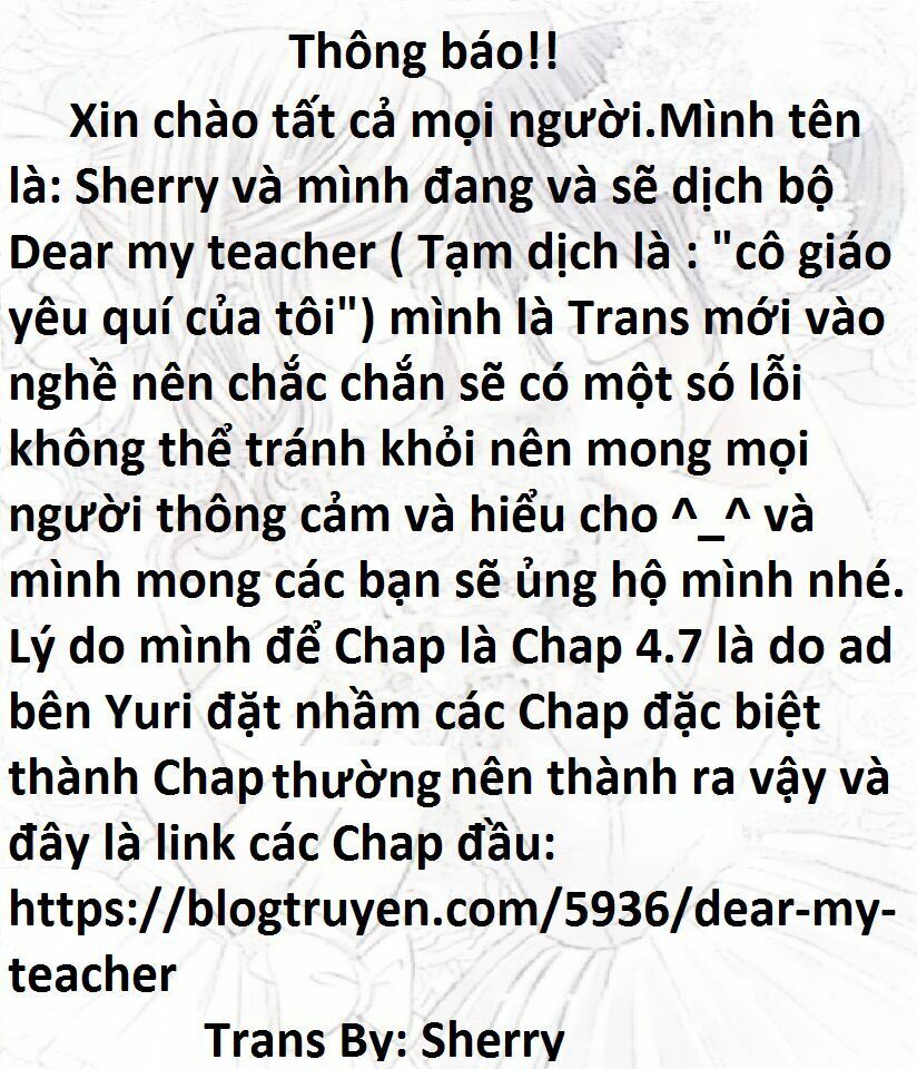 Dear My Teacher Chapter 7.6 - Trang 0