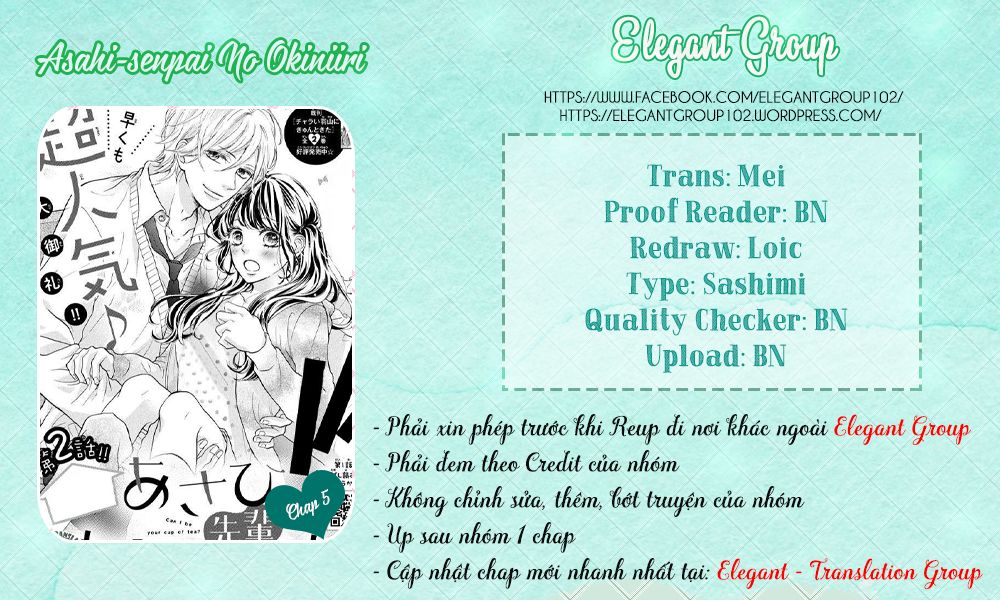 Asahi-Senpai No Okiniiri Chapter 5 - Trang 0