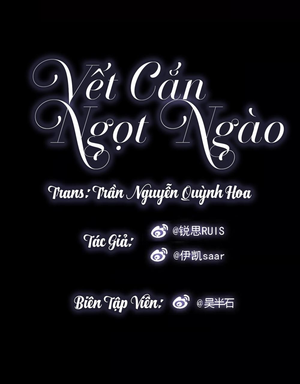 Vết Cắn Ngọt Ngào Chapter 3 - Trang 0